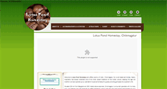 Desktop Screenshot of lotuspondhomestay.com