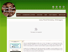 Tablet Screenshot of lotuspondhomestay.com